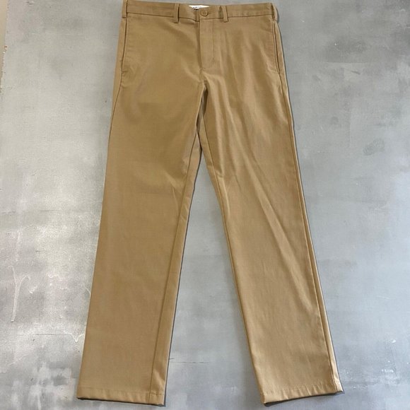 Baubax Pants Mens Size 33 x 30 Tan wool blend Stain and water‎ resistant chino - Picture 1 of 6